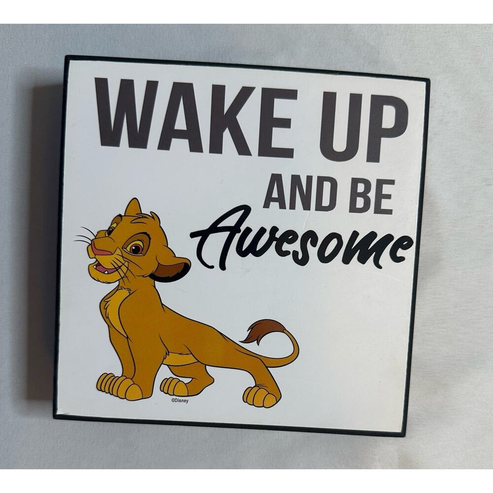 Disney Lion King Simba Wall Sign Be Awesome Kids Nursery Room Decor Plaque